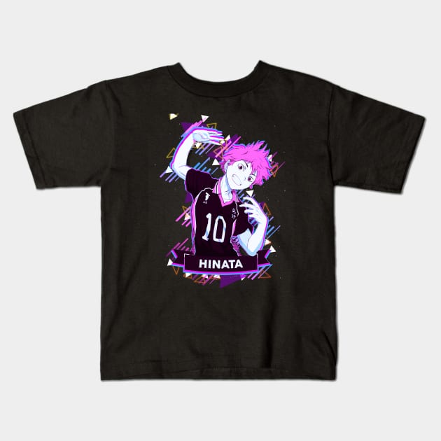 haikyuu - "haikyu" : hinata - haikyu volleyball - 80's retro style classic - awsome gift for anime lover Kids T-Shirt by EhsanStore